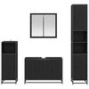 vidaXL Vonios baldų rinkinys 4 pcs Juodas ąžuolas Apdirbta mediena