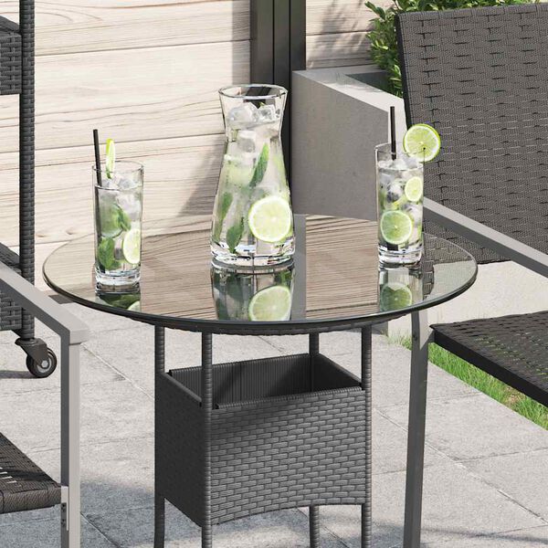 vidaXL Stalvir&scaron;is, grūdintas stiklas, apvalus, 500 mm