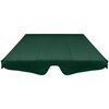 vidaXL Atsarginis stogelis sodo sūpynėms, žalias, 226x186 cm