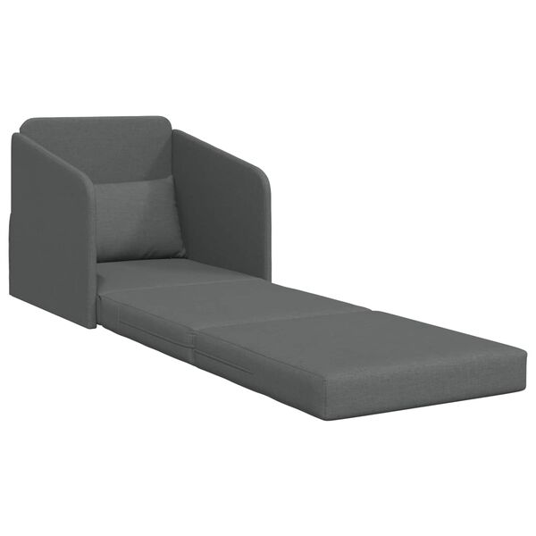 vidaXL Sofa lova 60cm Tamsiai pilka audinys