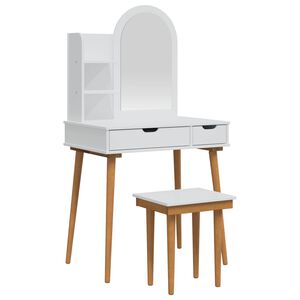 vidaXL Tualetės rinkinys FAUSKE 4 vnt. Balta 76 x 50 x 143 cm