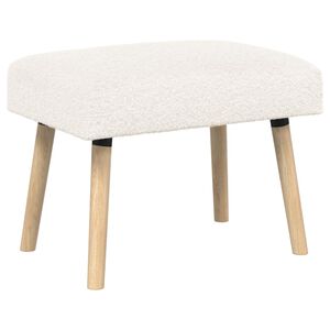 vidaXL suoliukas Paprastas Kreminė 60 x 40 x 45 cm Boucl&eacute;