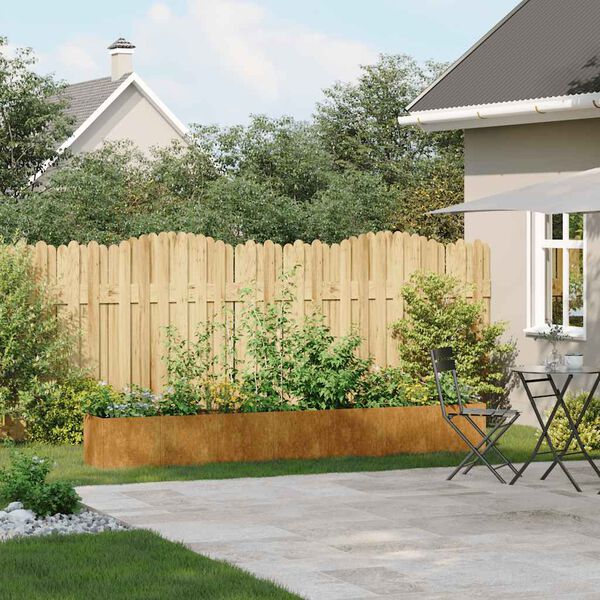 vidaXL Lovelis, rūdžių, 280x40x40cm, oro sąlygoms atsparus plienas