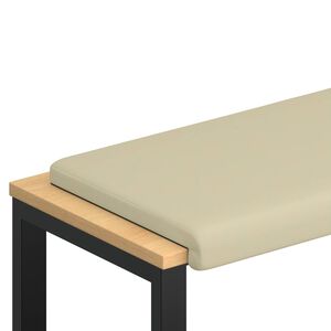 vidaXL Suoliuko pagalvė Dirbtinė oda Kreminė Gylis 35 cm
