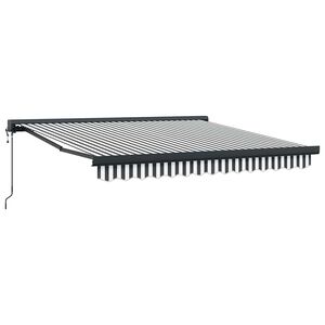 vidaXL I&scaron;traukiama markizė, antracito/balta, 3x2,5m, audinys/aliuminis
