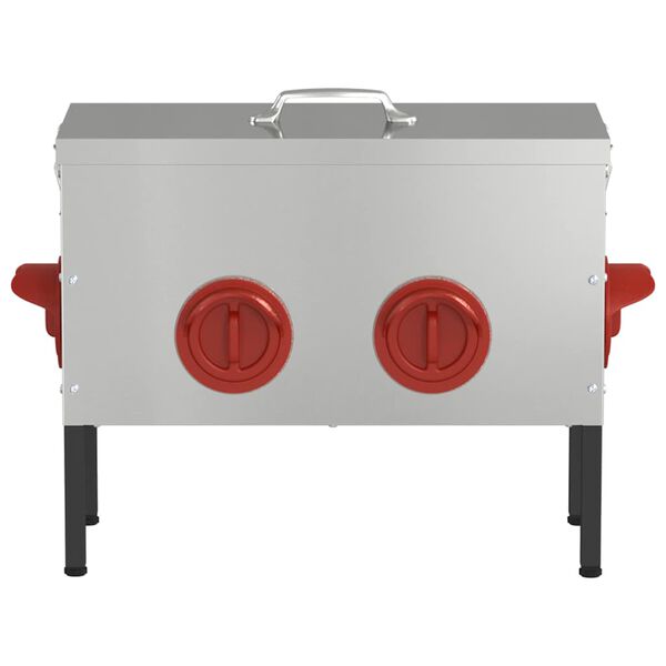 vidaXL Vi&scaron;tų lesykla Sidabro 41,5 x 20,5 x 33 cm Cinkuota plienas