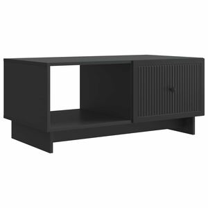 vidaXL Kavos staliukas Juoda 90 x 50 x 40 cm Apdirbta mediena