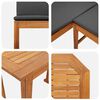 vidaXL Sodo Bistro Rinkinys 3 pcs Ruda akacijos medienos masyvas
