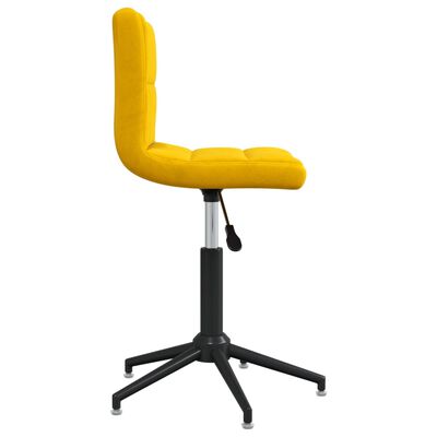 vidaXL Pasukama biuro kėdė, garstyčių geltonos, aksomas