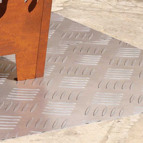 vidaXL Laiptų danga Stačiakampio 2 pcs Sidabro 80 x 40 cm Aliuminis