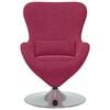 vidaXL Kiaušinio formos krėslas Vyno raudona 63 x 73 x 90 cm Aksomas