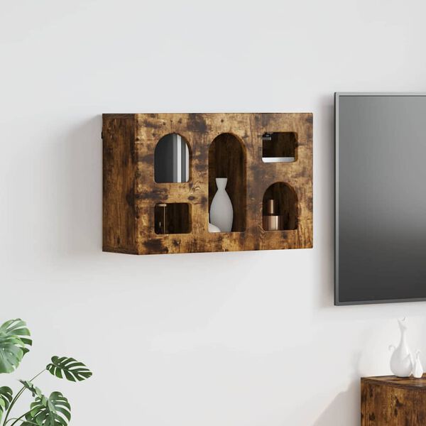 vidaXL Pakabinama spintelė su lentyna Rūkyta ąžuolas 60 x 20 x 40 cm