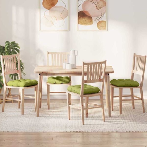 vidaXL Sėdynių pagalvėlės 4 pcs &Scaron;viesiai žalia 45 x 45 x 12 cm audinys