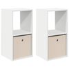 vidaXL Naktinis staliukas 2 vnt. Balta 35 x 32 x 68,5 cm