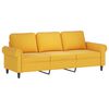 vidaXL Trivietė sofa su pakoja, &scaron;viesiai geltona, 180cm, aksomas