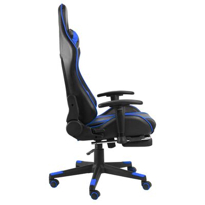 vidaXL Pasukama žaidimų kėdė su pakoja, mėlynos spalvos, PVC