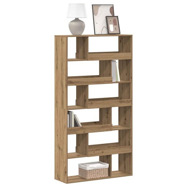 vidaXL Knygų spinta, artisano ąžuolo, 100x33x187,5cm, apdirbta mediena