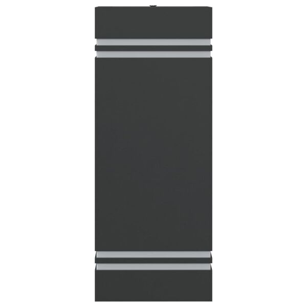 vidaXL Sieninis lauko &scaron;viestuvas, juodos spalvos, nerūdijantis plienas