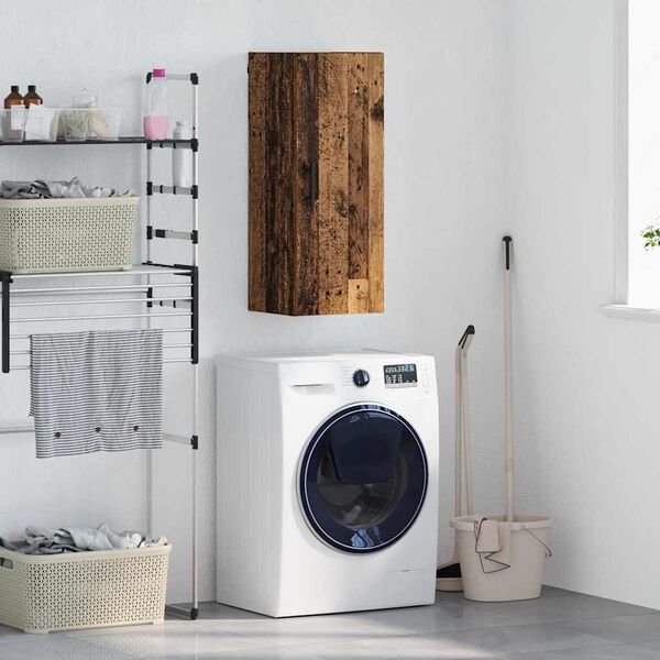 vidaXL Pakabinama spintelė Senovinis medis 34,5 x 34 x 90 cm