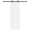 vidaXL Slankios durys 73,5 x 211 cm Apdirbta mediena Balta ir juoda