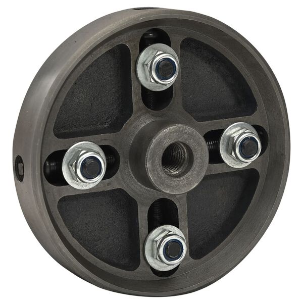 vidaXL Medienos griebtuvas, 4 žiotys, juodas, 150x63mm, plienas