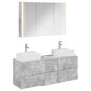 vidaXL Vonios baldų rinkinys 4 vnt. Betono pilka 103,5 x 15,5 x 70 cm