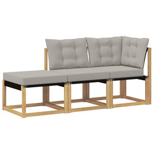 vidaXL 3 vnt. Sekcija sofa vienetai Balta