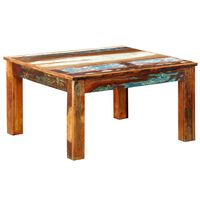 vidaXL Kavos staliukas, kvadratinis, perdirbta mediena