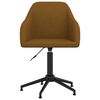 vidaXL Pasukamos valgomojo kėdės, 6vnt., rudos spalvos, aksomas
