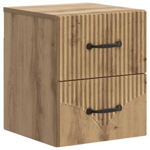 vidaXL Sieninis naktinis staliukas Artisano ąžuolo 34,5 x 33 x 40 cm