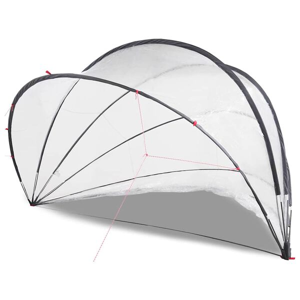 vidaXL Baseino kupolas Skaidrus 500 x 500 x 236 cm PVC