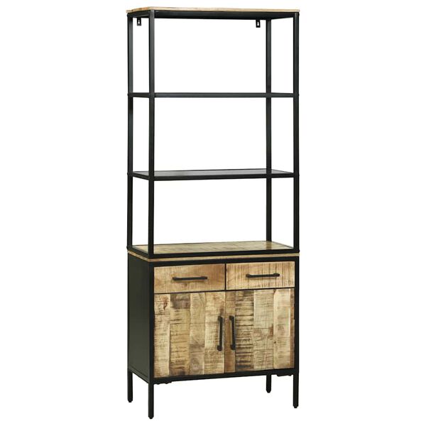 vidaXL Auk&scaron;tas spintelė Ruda 70 x 35 x 180 cm Kietas mango medis