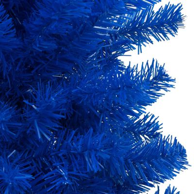vidaXL Dirbtinė apšviesta Kalėdų eglutė su stovu, mėlyna, 240cm, PVC