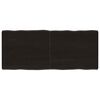 vidaXL Stalvir&scaron;is, tamsiai ruda, 120x50x(2-6) cm, medienos masyvas