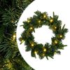 vidaXL Kalėdų Vainikas Žalia &Oslash; 30 cm PVC ir PE 25 LED