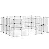 vidaXL Augintinių narvas, 36 segmentai, juodas, 175x140x70cm, plienas