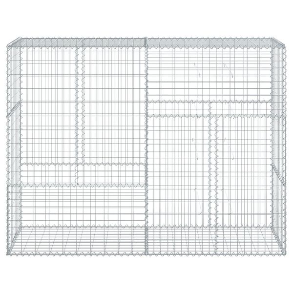 vidaXL Gabiono krepšys su dangčiu, 200x50x150cm, galvanizuota geležis