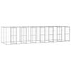 vidaXL Lauko voljeras &scaron;unims, galvanizuotas plienas, 16,94m&sup2;