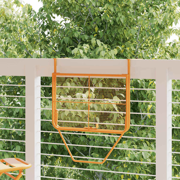 vidaXL Balkono staliukas, geltonos spalvos, 60x40cm, plienas