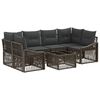 vidaXL Sodo Sofų Rinkinys 7 vnt. Pilka 55 x 55 x 37 cm poliratanas
