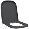 vidaXL Tualeto sėdynė Antracitas 47,5 x 35 x 3,6 cm Duroplastas