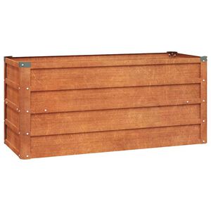 vidaXL Auk&scaron;tas sodo lovelis, rūdžių, 100x40x45cm, Corten plienas