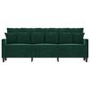 vidaXL Trivietė sofa, tamsiai žalios spalvos, 180cm, aksomas