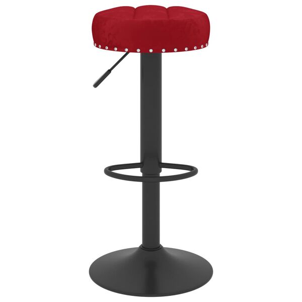 vidaXL Baro taburetės, 2vnt., raudonojo vyno spalvos, aksomas