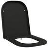 vidaXL Tualeto sėdynė Juoda 47,5 x 35 x 3,6 cm Duroplastas