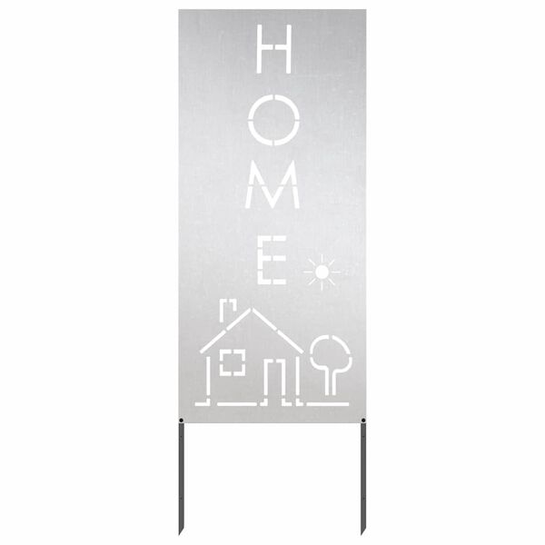 vidaXL Sodo privatumo ekranas Sidabro 50 x 140 cm Nerūdijantis plienas