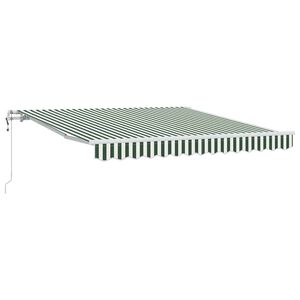 vidaXL I&scaron;traukiama markizė Žalia ir balta 300 x 250 cm