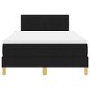 vidaXL Kiemas lova su pagalve su galvūgalio Juoda 120 x 200 cm audinys