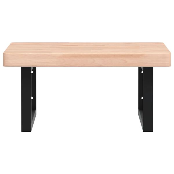 vidaXL Lentyna praustuvui, plienas ir bukmedžio medienos masyvas