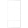 vidaXL Stumdomos durys, baltos, 102,5x205cm, ESG stiklas ir aliuminis